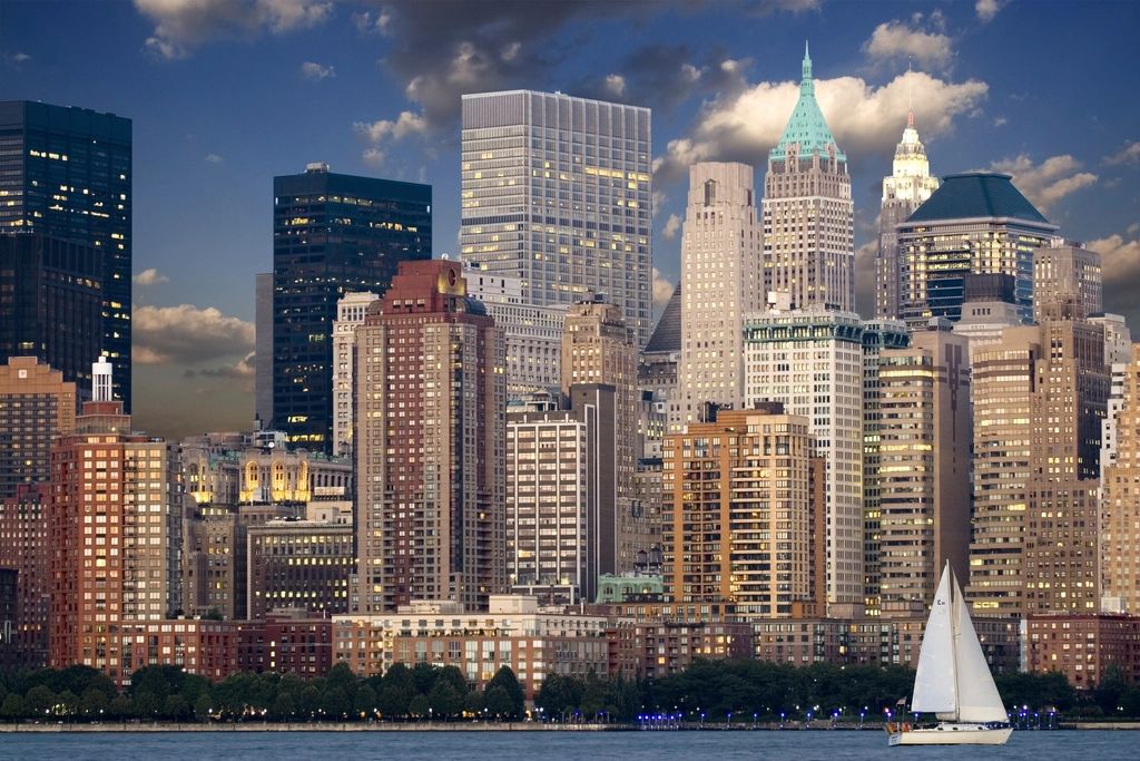 Prédios comerciais de Manhattan, em Nova York