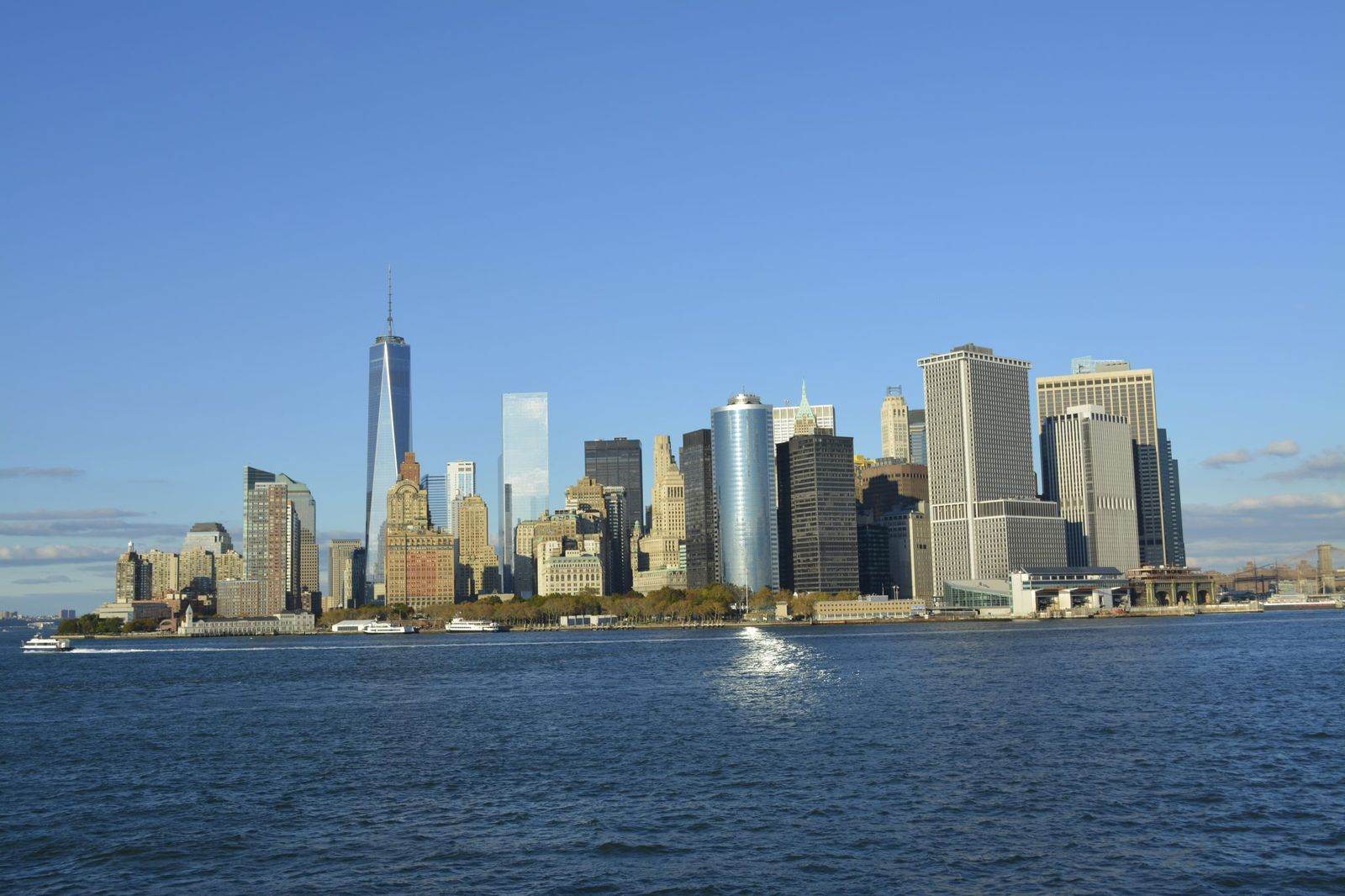 Vista de Manhattan, em Nova York, a partir do rio Hudson